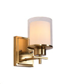 LÁMPARA DE PARED DECORATIVA 1XE27-40W(NO INCLUIDO),ACABADO GOLDEN/METAL VIDRIO.