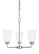 Three Light Chandelier<br /><span style="color:#4AB0CE;">Entrega: 4-10 dias en USA</span><br /><span style="color:#4AB0CE;font-size:60%;">PREGUNTE POR ENTREGA EN PANAMA</span><br />Collection: Kerrville<br />Finish: Brushed Nickel