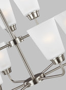 Generation Lighting - 3115209EN3-962 - Nine Light Chandelier - Kerrville - Brushed Nickel