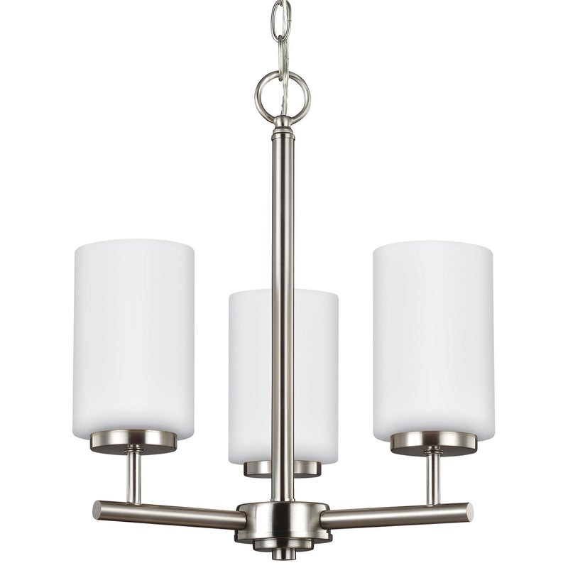 Generation Lighting - 31160EN3-962 - Three Light Chandelier - Oslo - Brushed Nickel