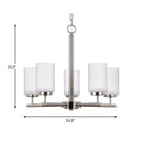 Five Light Chandelier<br /><span style="color:#4AB0CE;">Entrega: 4-10 dias en USA</span><br /><span style="color:#4AB0CE;font-size:60%;">PREGUNTE POR ENTREGA EN PANAMA</span><br />Collection: Oslo<br />Finish: Brushed Nickel