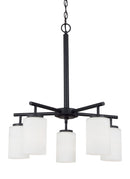 Generation Lighting - 31161EN3-112 - Five Light Chandelier - Oslo - Midnight Black