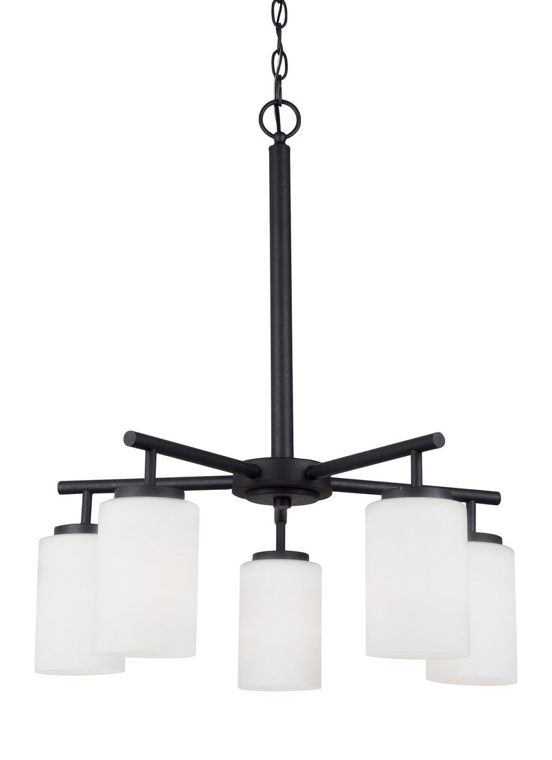 Generation Lighting - 31161EN3-112 - Five Light Chandelier - Oslo - Midnight Black