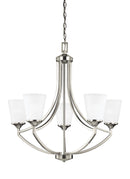 Generation Lighting - 3124505EN3-962 - Five Light Chandelier - Hanford - Brushed Nickel