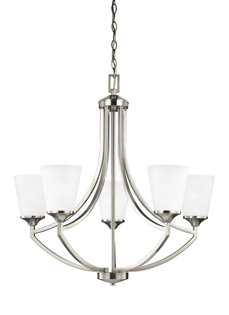 Generation Lighting - 3124505EN3-962 - Five Light Chandelier - Hanford - Brushed Nickel