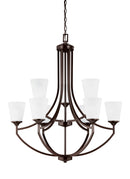 Generation Lighting - 3124509EN3-710 - Nine Light Chandelier - Hanford - Bronze