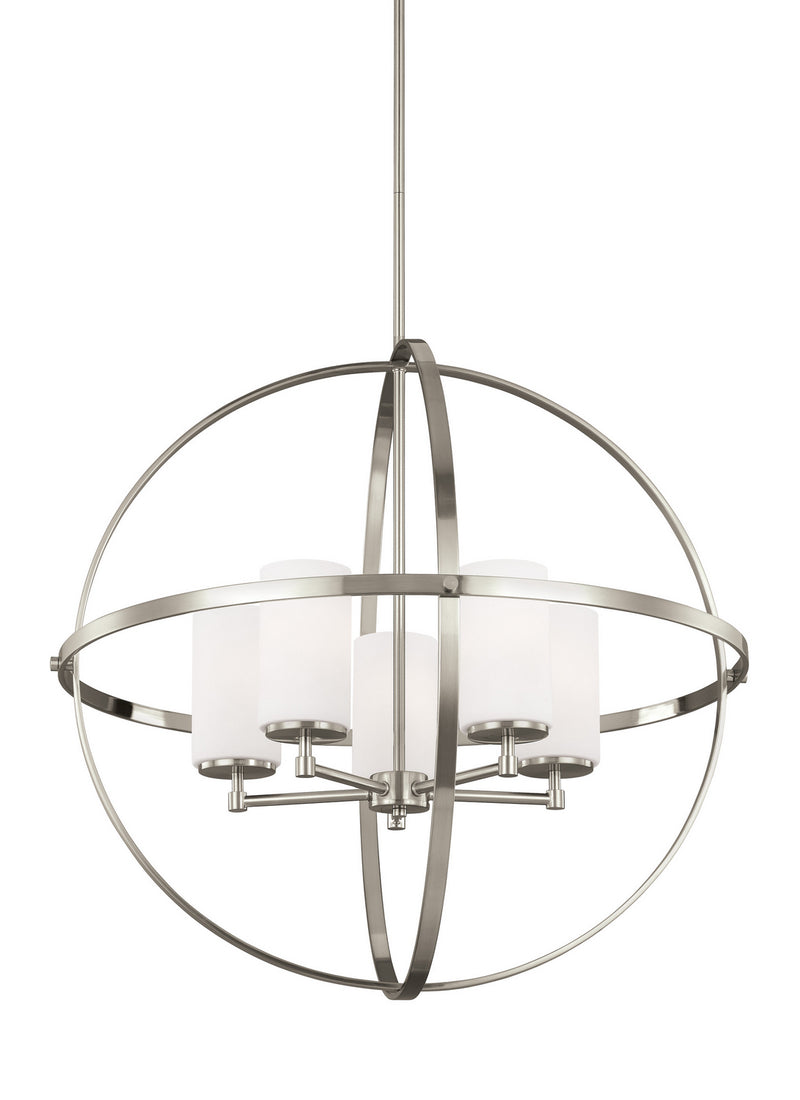 Generation Lighting - 3124605EN3-962 - Five Light Chandelier - Alturas - Brushed Nickel