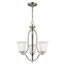 Generation Lighting - 3139003EN3-962 - Three Light Chandelier - Emmons - Brushed Nickel