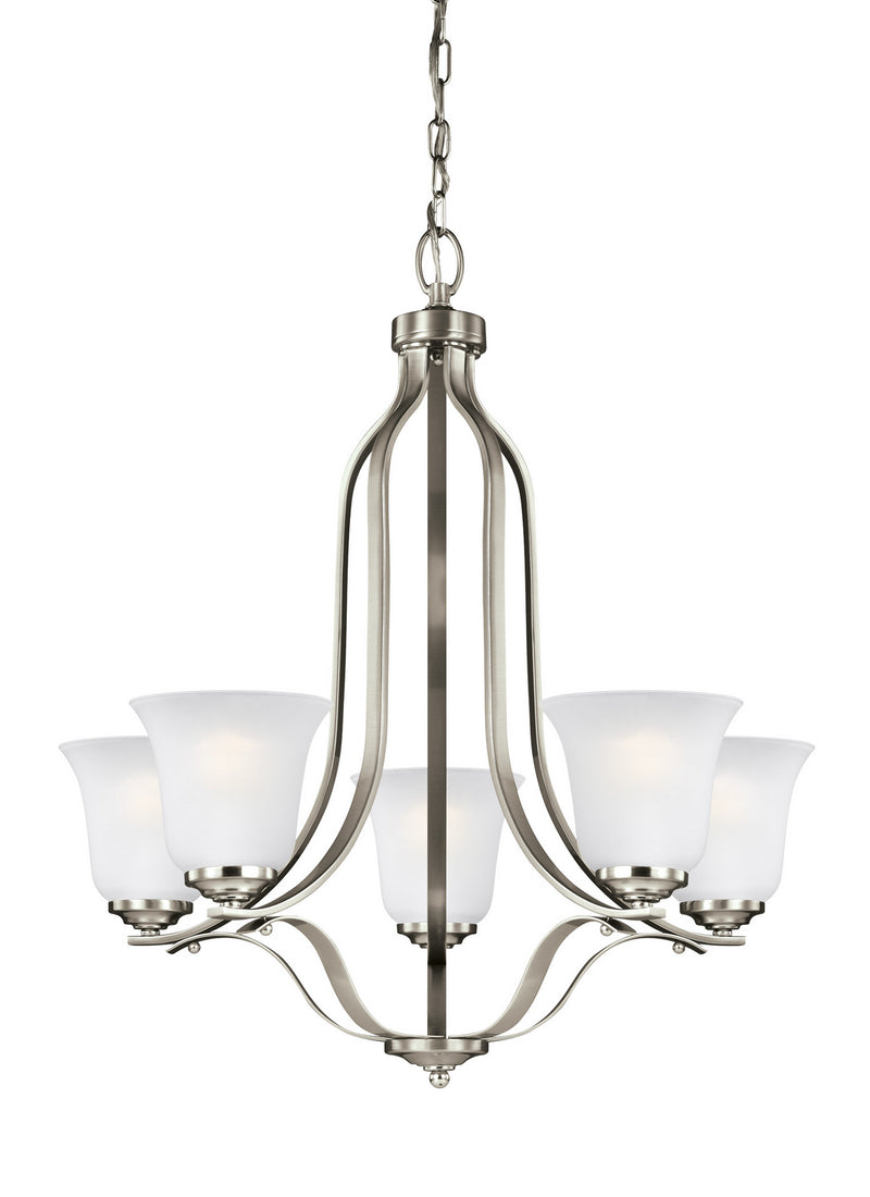 Five Light Chandelier<br /><span style="color:#4AB0CE;">Entrega: 4-10 dias en USA</span><br /><span style="color:#4AB0CE;font-size:60%;">PREGUNTE POR ENTREGA EN PANAMA</span><br />Collection: Emmons<br />Finish: Brushed Nickel