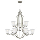 Nine Light Chandelier<br /><span style="color:#4AB0CE;">Entrega: 4-10 dias en USA</span><br /><span style="color:#4AB0CE;font-size:60%;">PREGUNTE POR ENTREGA EN PANAMA</span><br />Collection: Emmons<br />Finish: Brushed Nickel