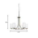 Six Light Chandelier<br /><span style="color:#4AB0CE;">Entrega: 4-10 dias en USA</span><br /><span style="color:#4AB0CE;font-size:60%;">PREGUNTE POR ENTREGA EN PANAMA</span><br />Collection: Hettinger<br />Finish: Brushed Nickel