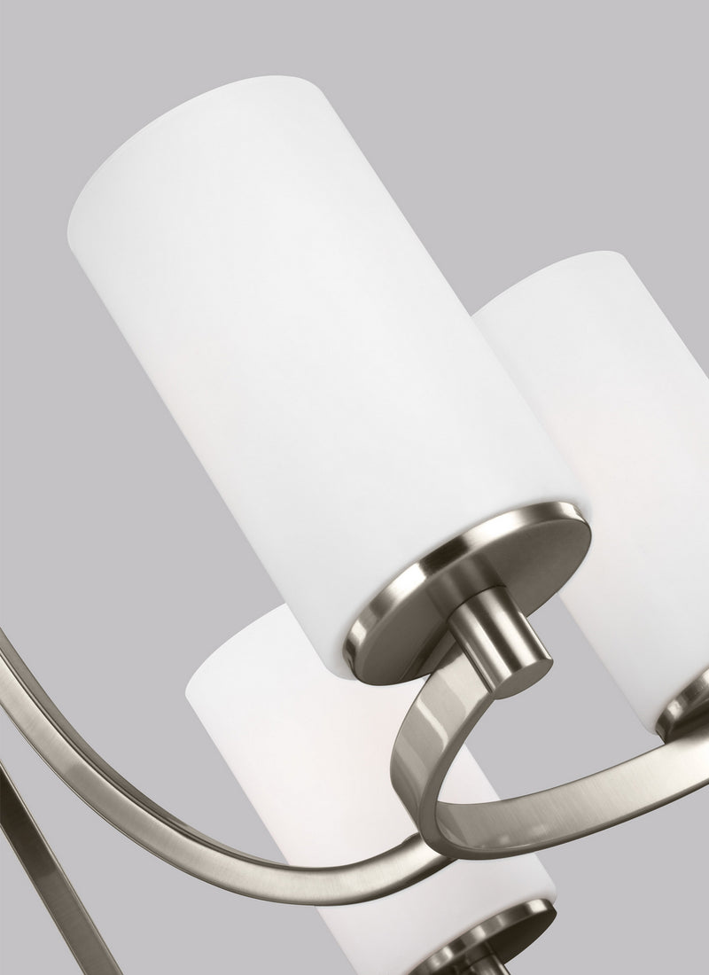 Generation Lighting - 3139106EN3-962 - Six Light Chandelier - Hettinger - Brushed Nickel