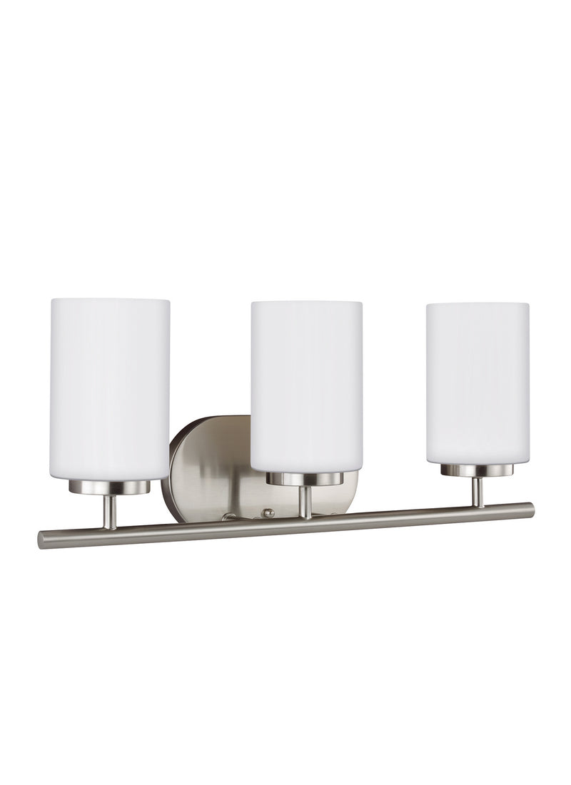 Generation Lighting. - 41162-962 - Three Light Wall / Bath - Oslo - Brushed Nickel