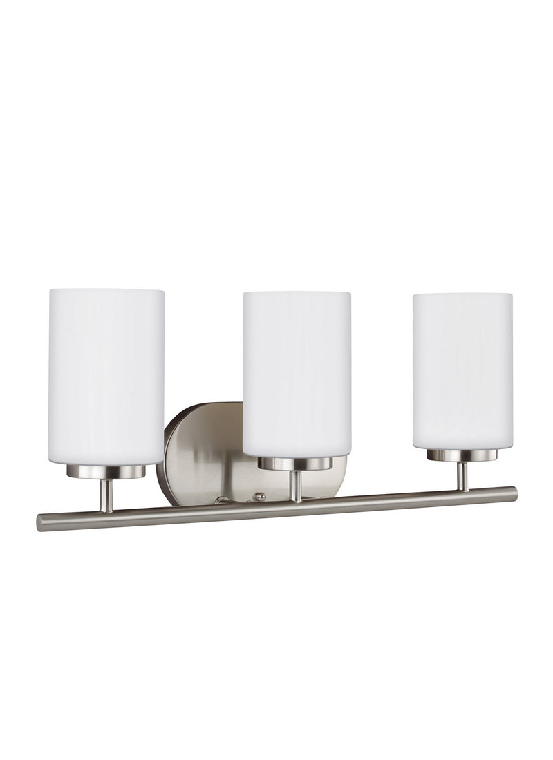 Generation Lighting - 41162EN3-962 - Three Light Wall / Bath - Oslo - Brushed Nickel