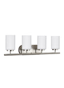 Four Light Wall / Bath<br /><span style="color:#4AB0CE;">Entrega: 4-10 dias en USA</span><br /><span style="color:#4AB0CE;font-size:60%;">PREGUNTE POR ENTREGA EN PANAMA</span><br />Collection: Oslo<br />Finish: Brushed Nickel