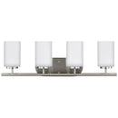 Four Light Wall / Bath<br /><span style="color:#4AB0CE;">Entrega: 4-10 dias en USA</span><br /><span style="color:#4AB0CE;font-size:60%;">PREGUNTE POR ENTREGA EN PANAMA</span><br />Collection: Oslo<br />Finish: Brushed Nickel