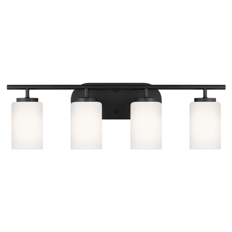 Generation Lighting - 41163EN3-112 - Four Light Wall/ Bath - Oslo - Midnight Black
