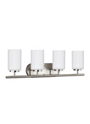 Four Light Wall / Bath<br /><span style="color:#4AB0CE;">Entrega: 4-10 dias en USA</span><br /><span style="color:#4AB0CE;font-size:60%;">PREGUNTE POR ENTREGA EN PANAMA</span><br />Collection: Oslo<br />Finish: Brushed Nickel