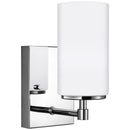 One Light Wall / Bath Sconce<br /><span style="color:#4AB0CE;">Entrega: 4-10 dias en USA</span><br /><span style="color:#4AB0CE;font-size:60%;">PREGUNTE POR ENTREGA EN PANAMA</span><br />Collection: Alturas<br />Finish: Chrome