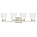 Generation Lighting - 4411604EN3-962 - Four Light Wall / Bath - Bayfield - Brushed Nickel