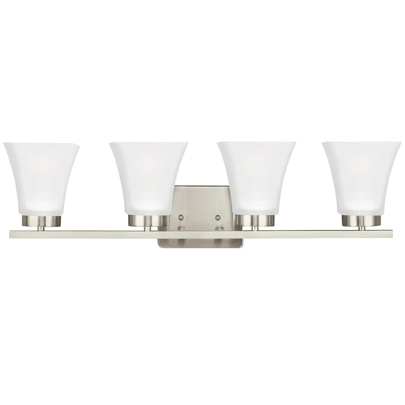 Generation Lighting - 4411604EN3-962 - Four Light Wall / Bath - Bayfield - Brushed Nickel
