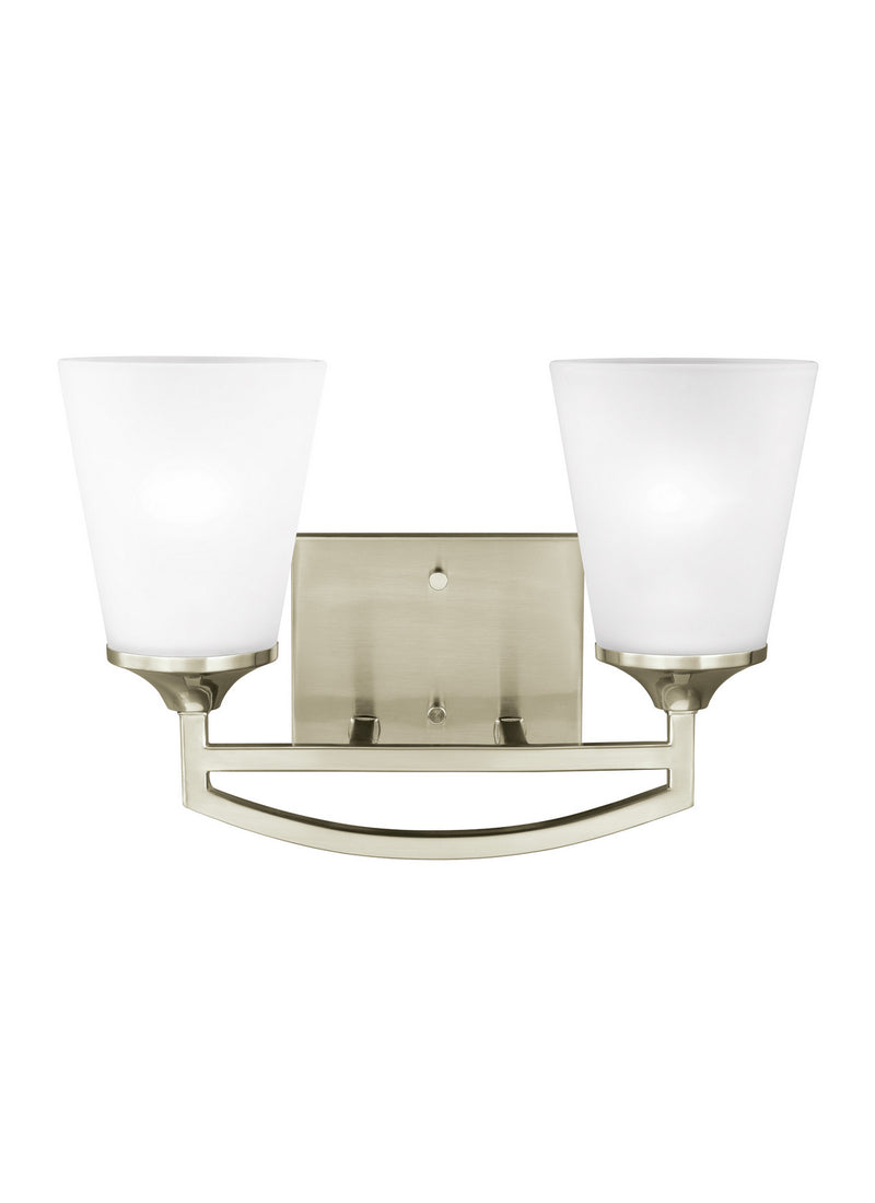 Generation Lighting - 4424502EN3-962 - Two Light Wall / Bath - Hanford - Brushed Nickel