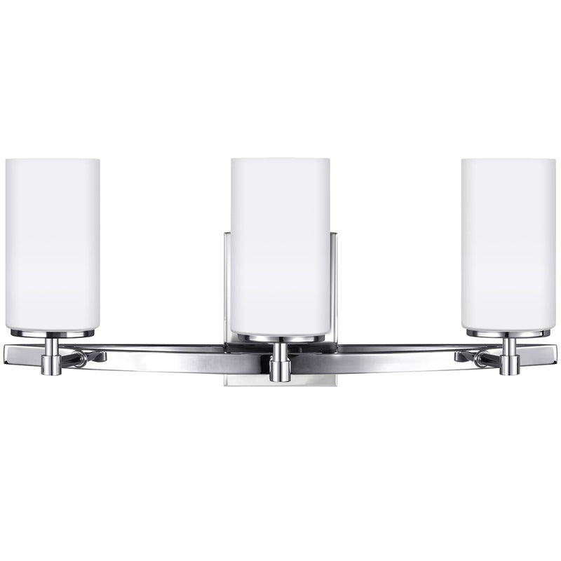 Three Light Wall / Bath<br /><span style="color:#4AB0CE;">Entrega: 4-10 dias en USA</span><br /><span style="color:#4AB0CE;font-size:60%;">PREGUNTE POR ENTREGA EN PANAMA</span><br />Collection: Alturas<br />Finish: Chrome