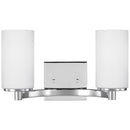 Two Light Wall / Bath<br /><span style="color:#4AB0CE;">Entrega: 4-10 dias en USA</span><br /><span style="color:#4AB0CE;font-size:60%;">PREGUNTE POR ENTREGA EN PANAMA</span><br />Collection: Hettinger<br />Finish: Chrome