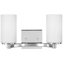 Two Light Wall / Bath<br /><span style="color:#4AB0CE;">Entrega: 4-10 dias en USA</span><br /><span style="color:#4AB0CE;font-size:60%;">PREGUNTE POR ENTREGA EN PANAMA</span><br />Collection: Hettinger<br />Finish: Chrome