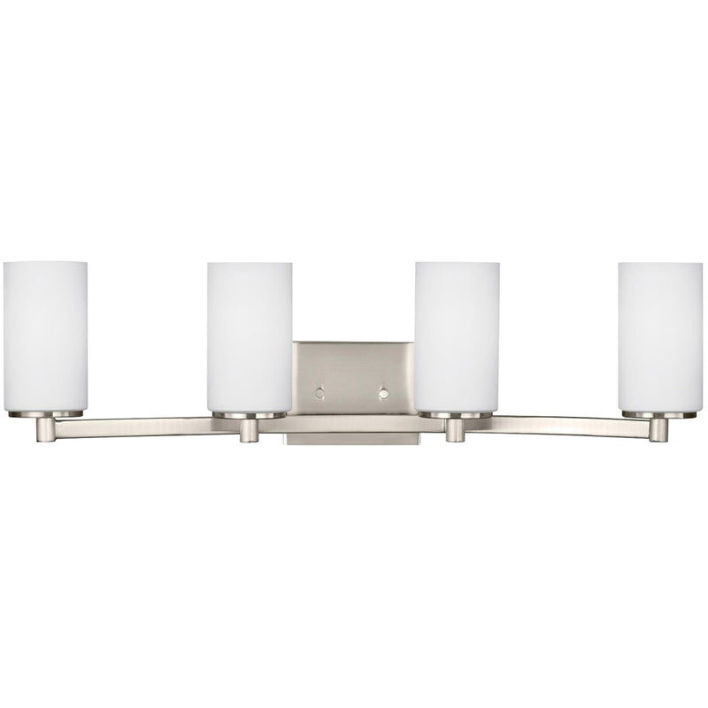 Generation Lighting - 4439104EN3-962 - Four Light Wall / Bath - Hettinger - Brushed Nickel