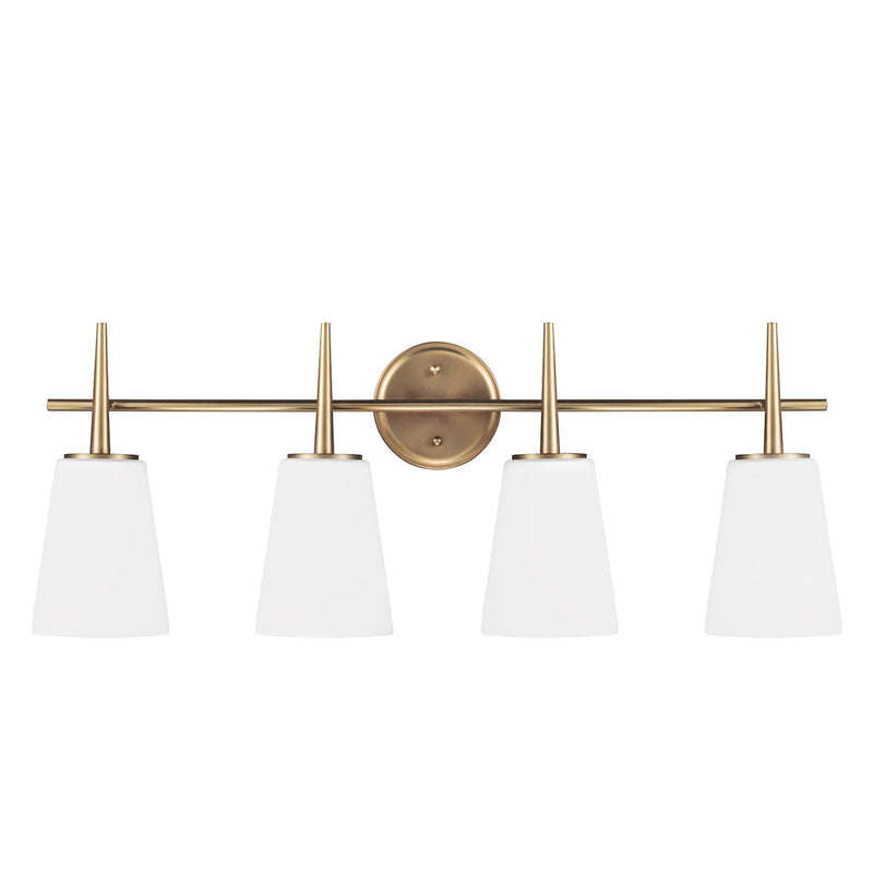 Generation Lighting - 4440404EN3-848 - Four Light Wall / Bath - Driscoll - Satin Brass