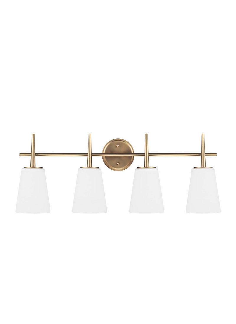 Generation Lighting. - 4440404EN3-848 - Four Light Wall / Bath - Driscoll - Satin Brass