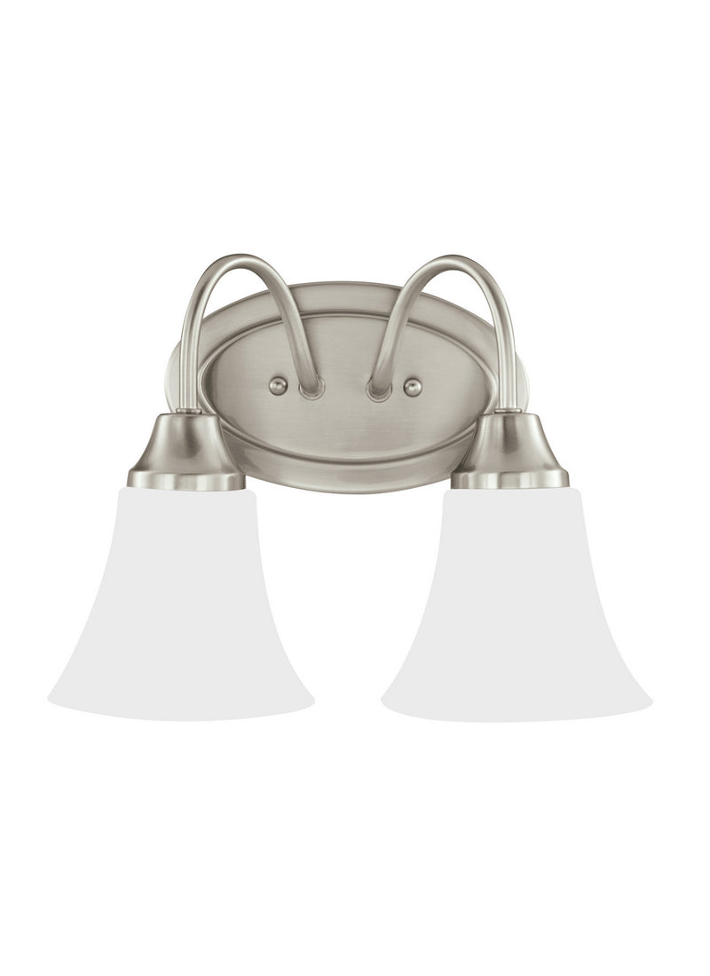 Generation Lighting - 44806EN3-962 - Two Light Wall / Bath - Holman - Brushed Nickel