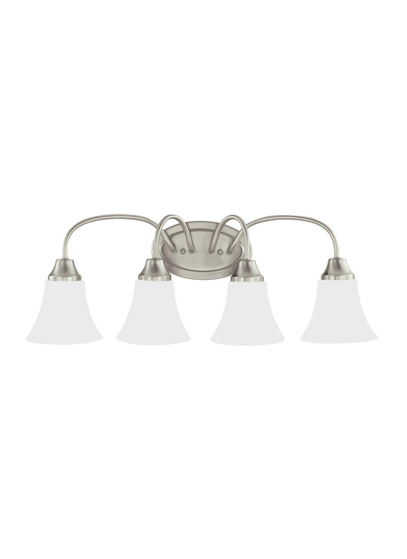 Generation Lighting - 44808EN3-962 - Four Light Wall / Bath - Holman - Brushed Nickel