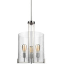 Three Light Hall / Foyer Pendant<br /><span style="color:#4AB0CE;">Entrega: 4-10 dias en USA</span><br /><span style="color:#4AB0CE;font-size:60%;">PREGUNTE POR ENTREGA EN PANAMA</span><br />Collection: Dawes<br />Finish: Brushed Nickel