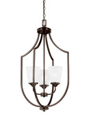 Generation Lighting - 5224503EN3-710 - Three Light Hall / Foyer Pendant - Hanford - Bronze