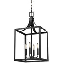 Generation Lighting - 5340604-12 - Four Light Hall / Foyer Pendant - Labette - Black