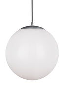 Visual Comfort Studio - 6024-04 - One Light Pendant - Leo - Hanging Globe - Satin Aluminum