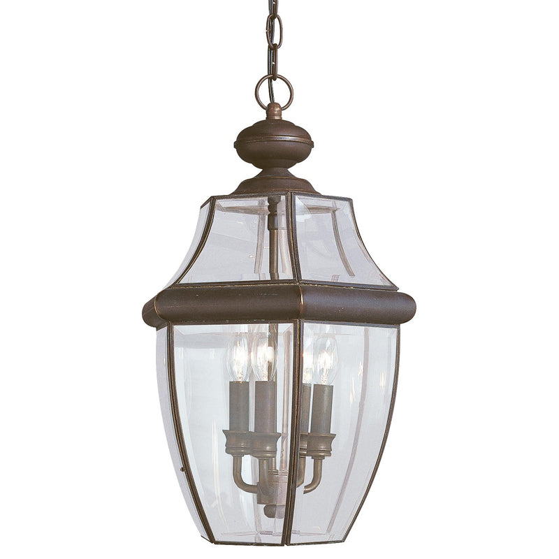 Generation Lighting - 6039EN-71 - Three Light Outdoor Pendant - Lancaster - Antique Bronze