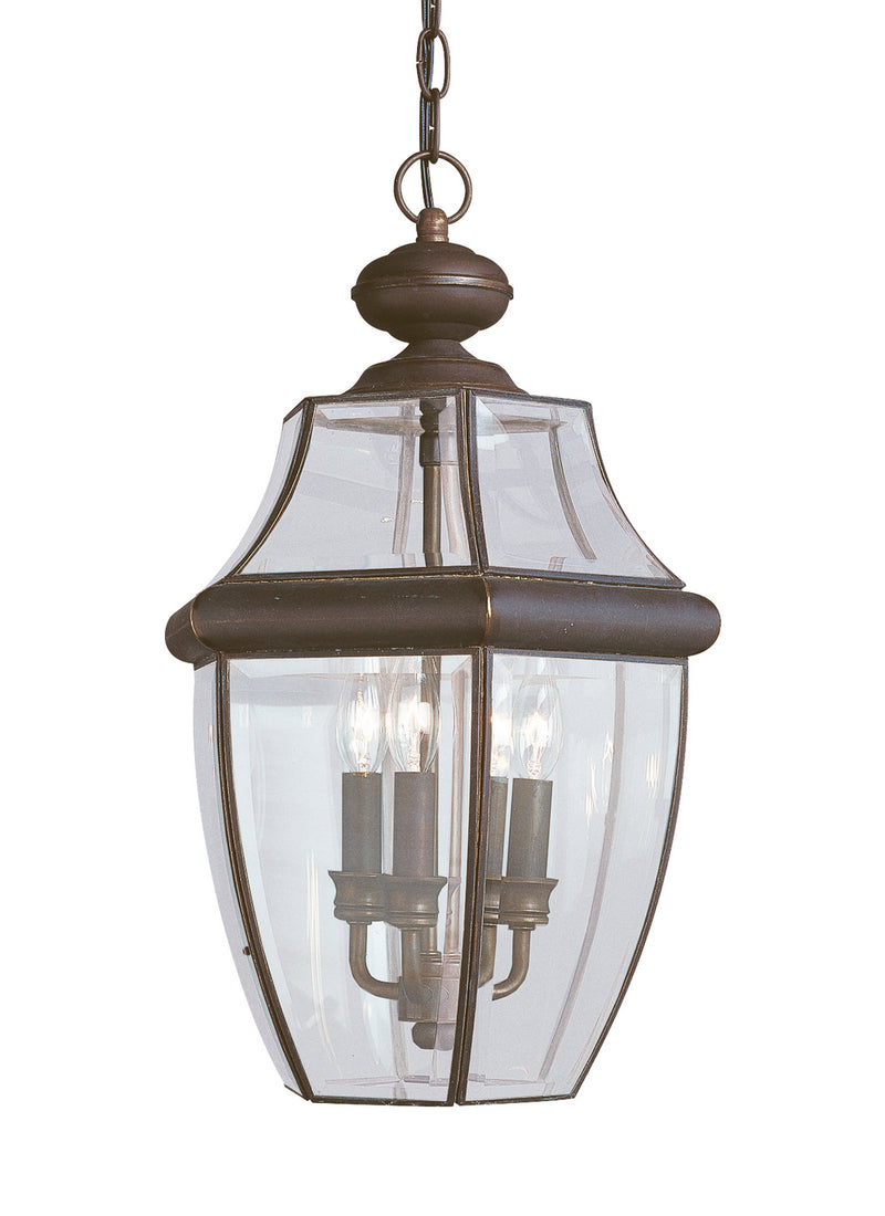 Generation Lighting. - 6039EN-71 - Three Light Outdoor Pendant - Lancaster - Antique Bronze