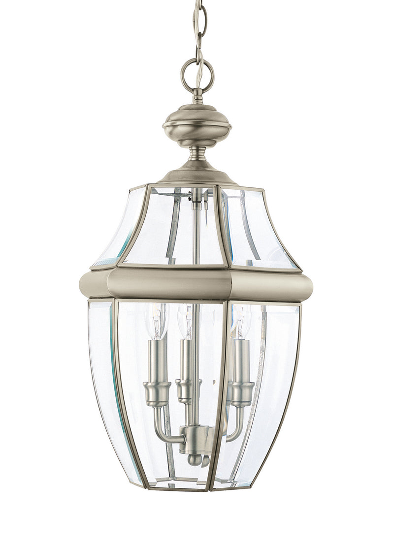 Generation Lighting. - 6039EN-965 - Three Light Outdoor Pendant - Lancaster - Antique Brushed Nickel