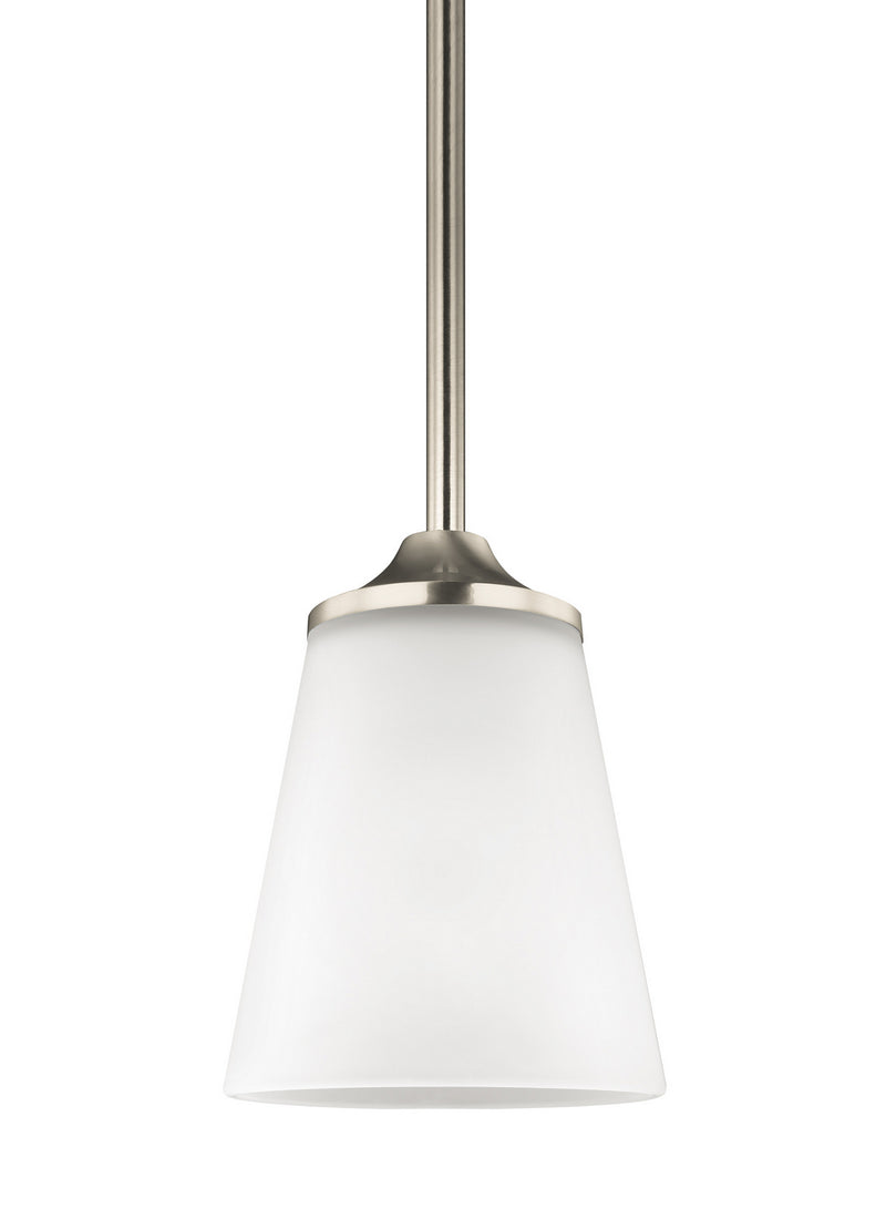 Generation Lighting - 6124501EN3-962 - One Light Mini-Pendant - Hanford - Brushed Nickel