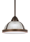 Generation Lighting - 65060EN3-715 - One Light Pendant - Pratt Street Prismatic - Autumn Bronze