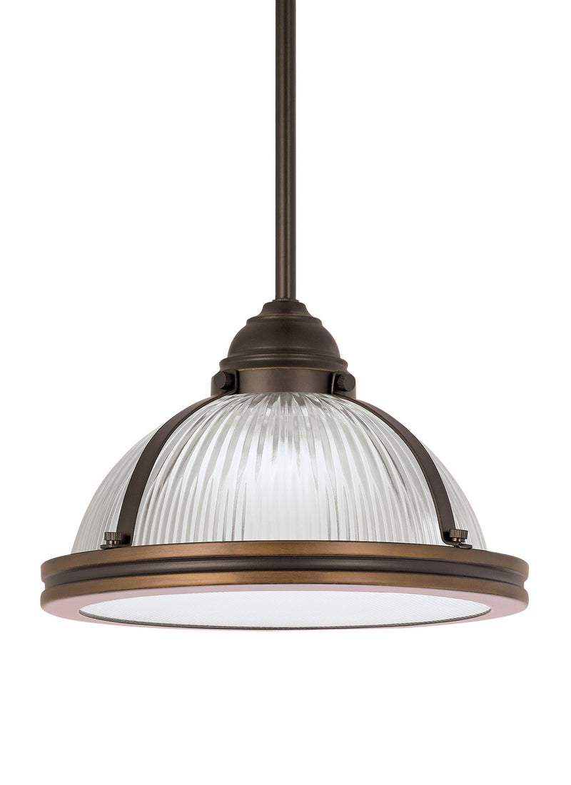 Generation Lighting - 65060EN3-715 - One Light Pendant - Pratt Street Prismatic - Autumn Bronze