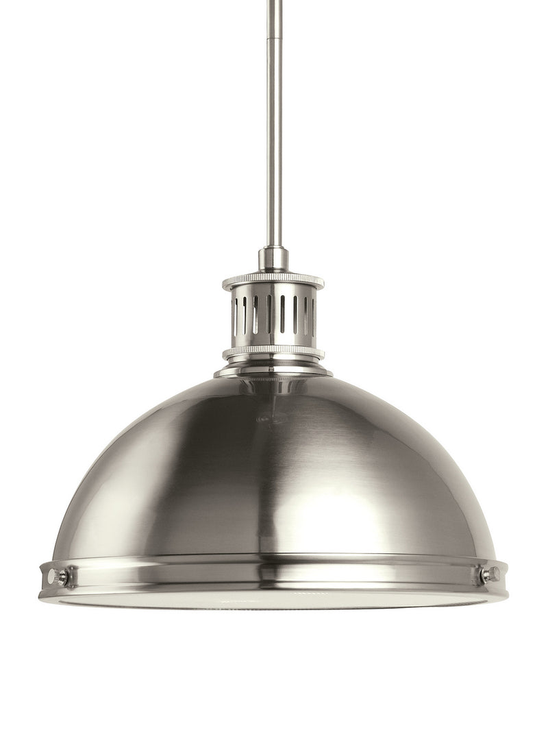 Generation Lighting - 65086EN3-962 - Two Light Pendant - Pratt Street Metal - Brushed Nickel