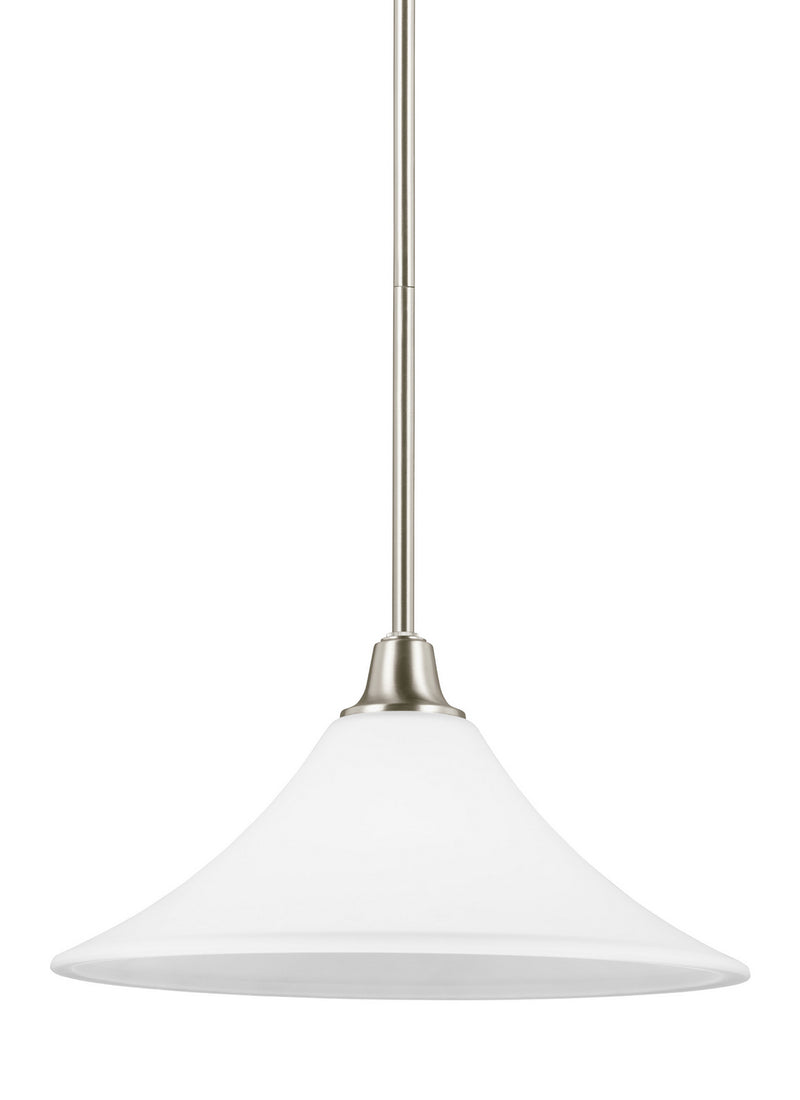 Generation Lighting. - 6513201EN3-962 - One Light Pendant - Metcalf - Brushed Nickel