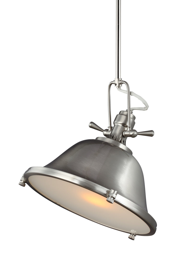 Generation Lighting - 6514401EN3-962 - One Light Pendant - Stone Street - Brushed Nickel