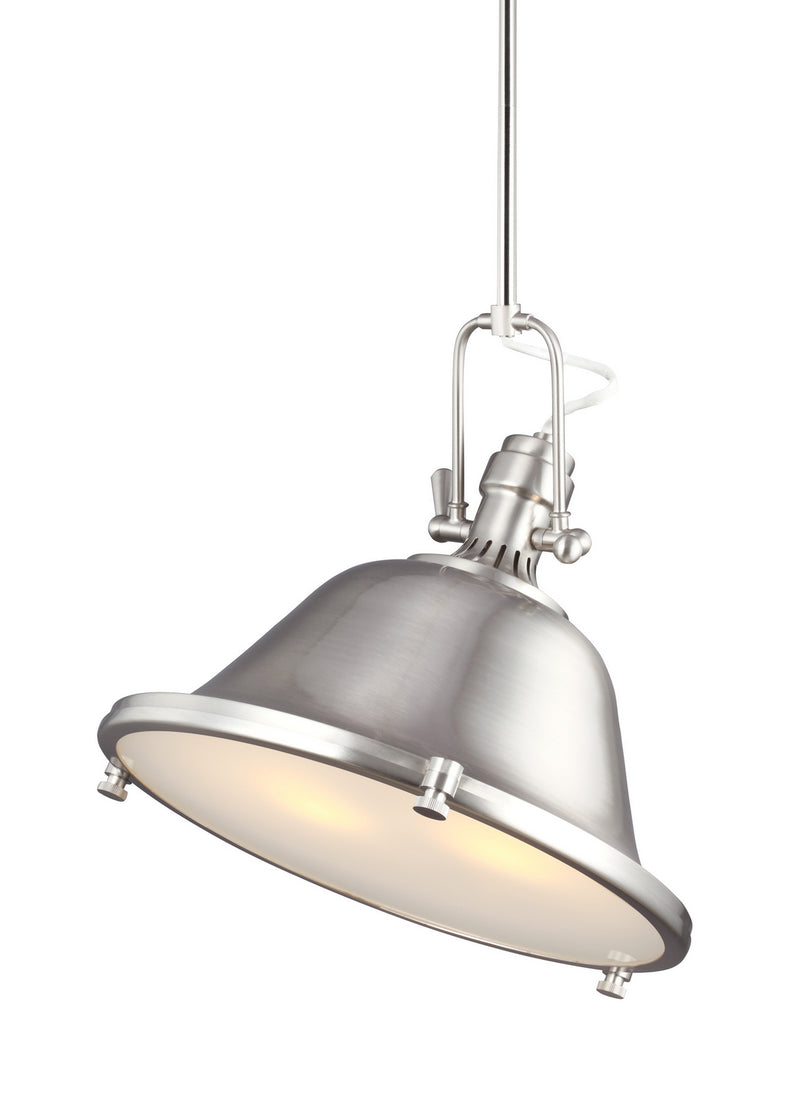 Generation Lighting - 6514402EN3-962 - Two Light Pendant - Stone Street - Brushed Nickel