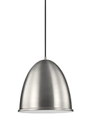 Generation Lighting - 6525401EN3-04 - One Light Pendant - Hudson Street - Satin Aluminum