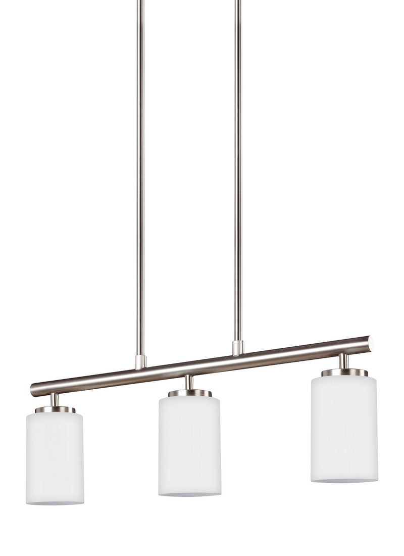 Generation Lighting - 66160EN3-962 - Three Light Island Pendant - Oslo - Brushed Nickel